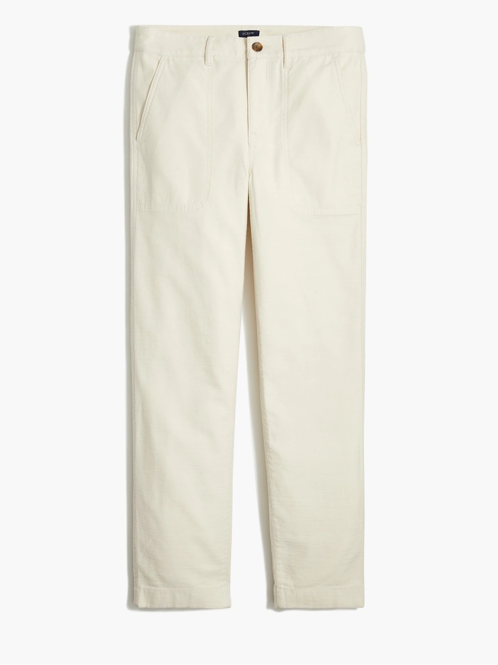 J. Crew Cotton Camp Utility Pant Cream Ecru